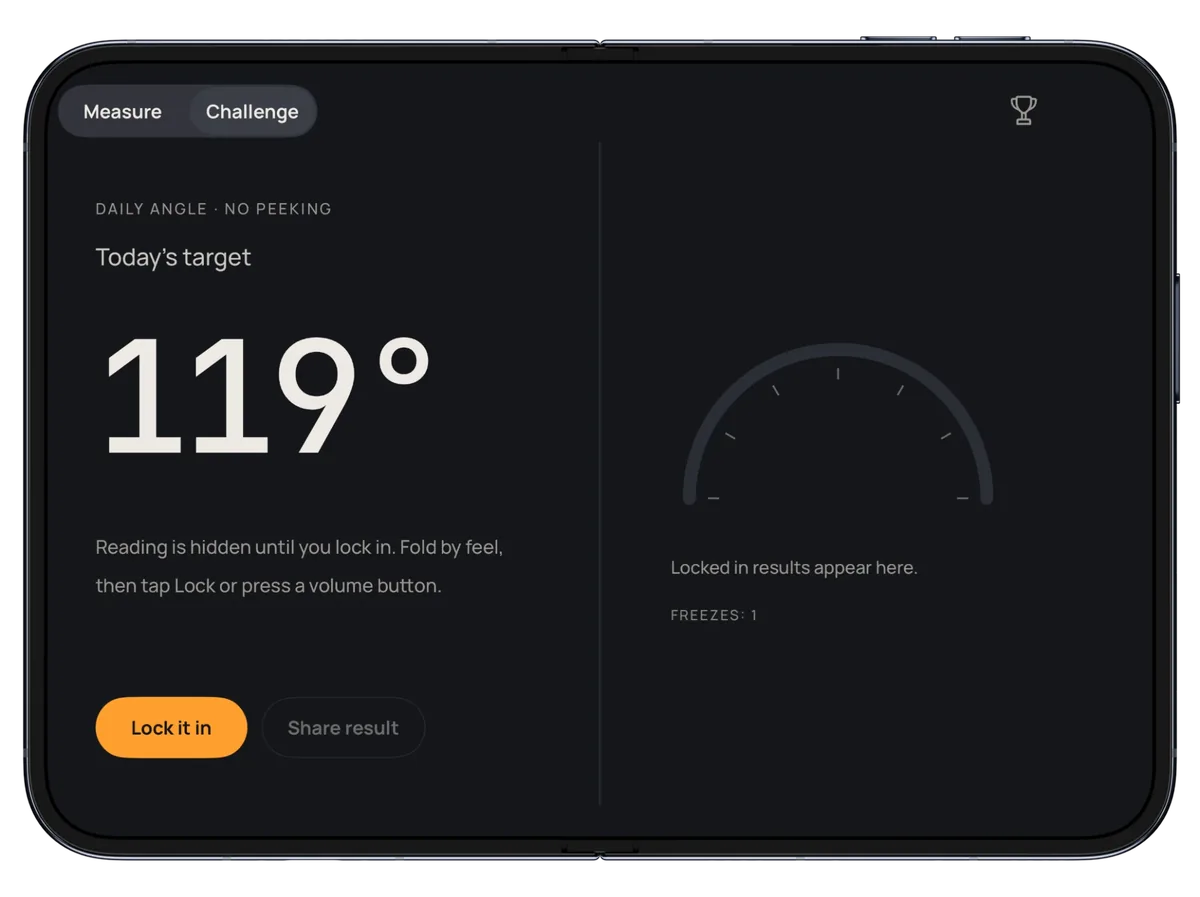 Daily Angle screen in Angled